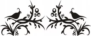 Naklejka na ścianę motyl kwiaty dekor Ornament 145, 100x40 cm - Naklejki na ścianę - miniaturka - grafika 1