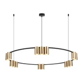 Lampy sufitowe - Lampa wisząca (koło) GENESIS BLACK GOLD 15xGU10 - miniaturka - grafika 1