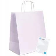 Akcesoria do pakowania - TORBY PAPIEROWE BIAŁE 30x17x34cm torebki do SKLEPU PAKOWANIA na zakupy 150x - miniaturka - grafika 1