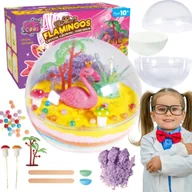 Mały naukowiec - Zabawka Naukowa Edukacyjna Hodowla Kryształów Różowy Flaming Terrarium Mały Chemik - miniaturka - grafika 1