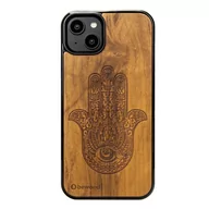 Etui i futerały do telefonów - Drewniane Etui Bewood iPhone 14 Plus HAMSA IMBUIA - miniaturka - grafika 1