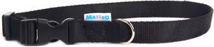 Obroża dla psa MATTEO plastikowa klamra 15 mm 24-40 cm Czarna (DLPMT1SOS0029) - Obroże dla psów - miniaturka - grafika 1
