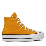 Trampki damskie - Trampki Converse Chuck Taylor All Star Lift Platform HI A06506C Żółty - miniaturka - grafika 1