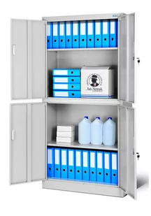 JAN NOWAK model MAGDA biurowa dzielona szafa metalowa na akta - Szafy biurowe - miniaturka - grafika 1