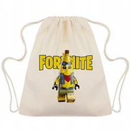 Plecaki worki - Worek Plecak Beżowy Bawełniany FORTNITE PEELY Na Prezent Top WZORY - miniaturka - grafika 1