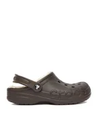 Klapki i japonki damskie - Crocs Klapki C-BAYA LINED CLOG 205969-206 Brązowy - miniaturka - grafika 1