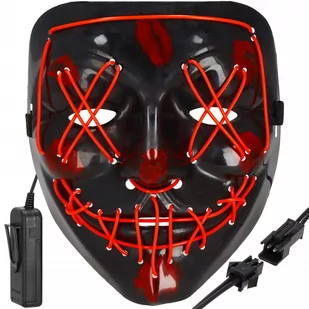 Maska Led na Halloween purge świecąca przebranie na imprezę - Halloween - miniaturka - grafika 1