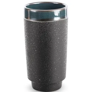 Wazon Ceramiczny Hania 13X13X25 Czarny + Zielony - Wazony i flakony - miniaturka - grafika 1