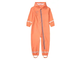 lupilu® Kombinezon przeciwdeszczowy niemowlęcy / dziewczęcy, z kapturem (98 - 104, Koralowy) - Kombinezony dla dzieci - miniaturka - grafika 1