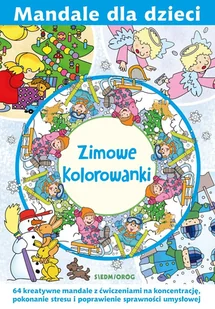 Zimowe kolorowanki. Mandale dla dzieci - Kolorowanki, wyklejanki - miniaturka - grafika 1