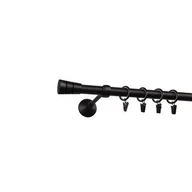 Karnisze - Karnisz pojedynczy Siena I 240 cm 19 mm czarny mat - miniaturka - grafika 1