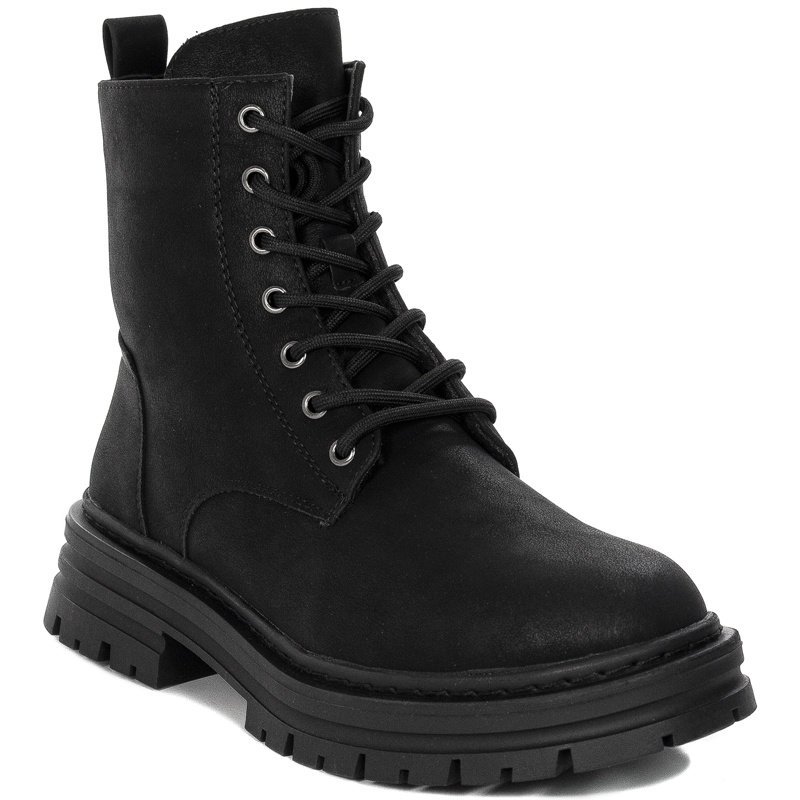 Sergio Leone Botki ocieplane Czarny Nubuck-38