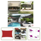 Parasole ogrodowe - The Living Store Żagiel przeciwsłoneczny - 160 g/m² - czerwony - 3 -5x5 m - HDPE - Żagiel Ogrodowy - miniaturka - grafika 1