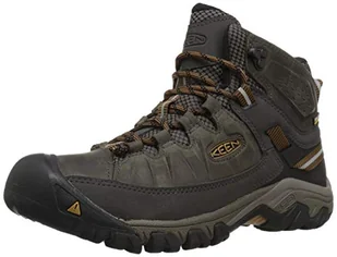 KEEN Męskie buty trekkingowe Targhee 3 Mid Height, Czarna oliwka/złoty brąz, 17 Wide - Buty trekkingowe męskie - miniaturka - grafika 1