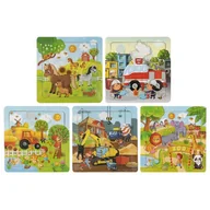 Puzzle - Puzzle Drewniane- 9 Elementów, 15X15 Cm. 5 Wzorów - miniaturka - grafika 1