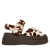 Sandały damskie - Sandały Clarks Evamar Wish 26185891 Brązowy - miniaturka - grafika 1