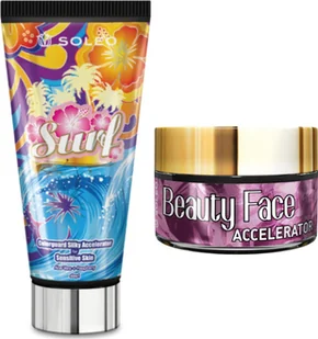 Soleo Soleo Surf Przyspieszacz + Słoiczek Beauty Face - Balsamy i kremy do opalania - miniaturka - grafika 1