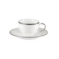 Filiżanki - Filiżanka do espresso porcelanowa 100 ml ze spodkiem FLORIAN VILLA ITALIA - miniaturka - grafika 1