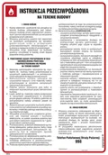 Instrukcje stanowiskowe BHP - DB028 INSTRUKCJA PRZECIWPOŻAROWA NA TERENIE BUDOWY, FN - FOLIA SAMOPRZYLEPNA; (245X350MM) - miniaturka - grafika 1