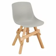 Krzesła - D2.Design Krzesło Rail szare dębowe 204641 - miniaturka - grafika 1