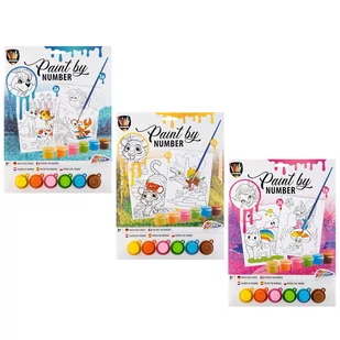 Malowanie Po Numerkach 2 X A4, 3 Szt. - 6 Farby I - Malowanie po numerach - miniaturka - grafika 1