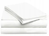 Prześcieradła - Prześcieradło 160x200 tradycyjne bez gumki bawełniane białe Polskie - miniaturka - grafika 1