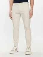 Spodnie męskie - Tommy Jeans Spodnie materiałowe Austin DM0DM18940 Beżowy Slim Fit - miniaturka - grafika 1