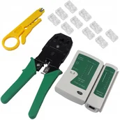 Pozostałe akcesoria sieciowe - Zestaw Zaciskarka Tester Kabli Ściągacz Izolacji - miniaturka - grafika 1