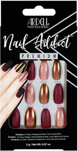 Ardell Nail Addict Premium zestaw zestaw Red Cateye - Sztuczne paznokcie i akcesoria - miniaturka - grafika 1