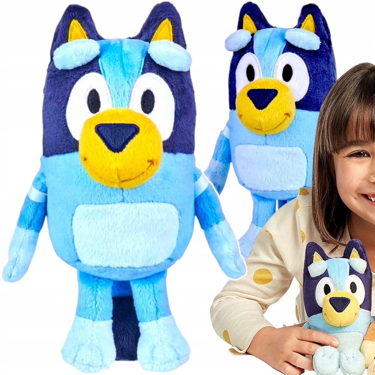 PLUSZOWA MASKOTKA Z BAJKI BLUEY I BINGO PIESEK DUŻY PLUSZAK PRZYTULANKA