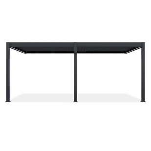 Automatyczna pergola przyścienna z oświetleniem ELEGANCE WALL AUTOMATIC 3x6 Anthracite - Gutroof - Kratki i pergole - miniaturka - grafika 1