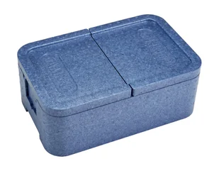 Pojemnik termoizolacyjny 2-komorowy Cam GoBox, Cambro, niebieski, 437x276x(H)175mm - Pojemniki i kosze gastronomiczne - miniaturka - grafika 1