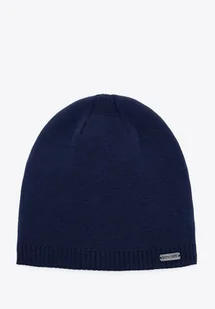 Męska czapka z dodatkowym ociepleniem granatowa - Czapki damskie Męska czapka z dodatkowym ociepleniem granatowa - Czapki damskie - miniaturka - grafika 1