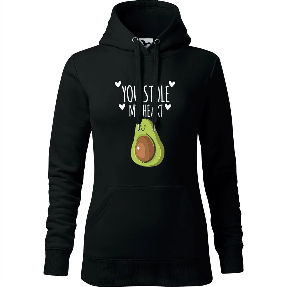 Damska Bluza Z Kapturem - Stole My Heart Czarny S