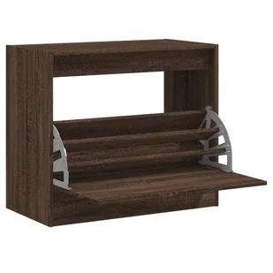 vidaXL Szafka na buty brązowy dąb 80x42x69 cm materiał drewnopochodny - Szafki na buty vidaXL Szafka na buty brązowy dąb 80x42x69 cm materiał drewnopochodny - Szafki na buty - miniaturka - grafika 1