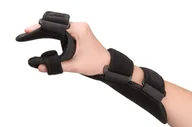 Urządzenia medyczne - Szyna Qmed Silver Lewa L Szyna na dłoń i przedramię z ujęciem kciuka, czarna - miniaturka - grafika 1