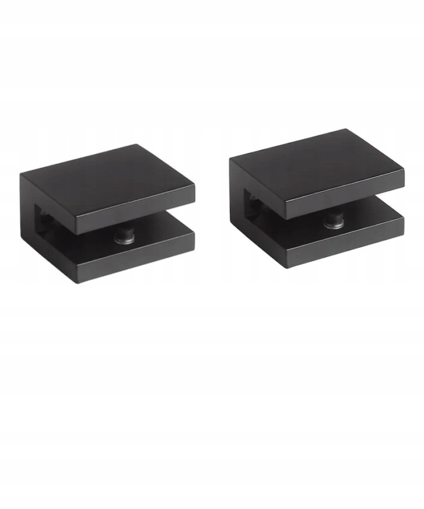 Uchwyty do półki SZKLANEJ czarny mocowanie szkła na półkę szklaną 07.805-B