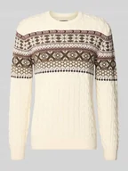 Swetry męskie - Sweter z dzianiny z prążkowanymi wykończeniami - miniaturka - grafika 1