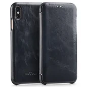 Etui i futerały do telefonów - moVear flipSide S - Skórzane etui do Apple iPhone Xs MAX (6.5") | Pokrowiec slim case, Skóra naturalna vintage (Czarny) - miniaturka - grafika 1