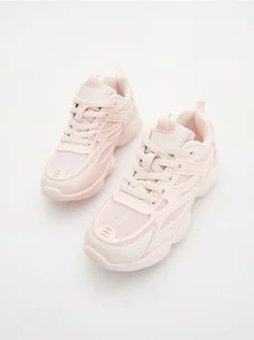 Reserved - Sportowe buty z łączonych materiałów - pastelowy róż - Buty dla dziewczynek - miniaturka - grafika 1