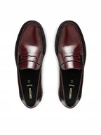 Mokasyny męskie - GEOX MOKASYNY MĘSKIE BRĄZOWE ELEGANCKIE WSUWANE ZE SKÓRĄ 40 JWB - miniaturka - grafika 1