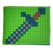 Portfele - Portfel Rozkładany Minecraft Sword Miecz Gumowy Zielony - miniaturka - grafika 1