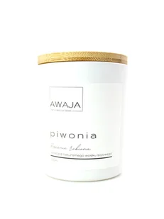 Świeca sojowa piwonia – biała, zapachowa, ręcznie robiona, prezent - Świece Świeca sojowa piwonia – biała, zapachowa, ręcznie robiona, prezent - Świece - miniaturka - grafika 1