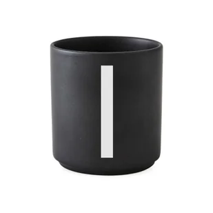 Czarny porcelanowy kubek Design Letters Alphabet I, 250 ml - Kubki - miniaturka - grafika 1
