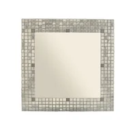 Lustra - Lustro szare kwadratowe, szare lustro na ścianę, mozaika, lustro glamour - miniaturka - grafika 1