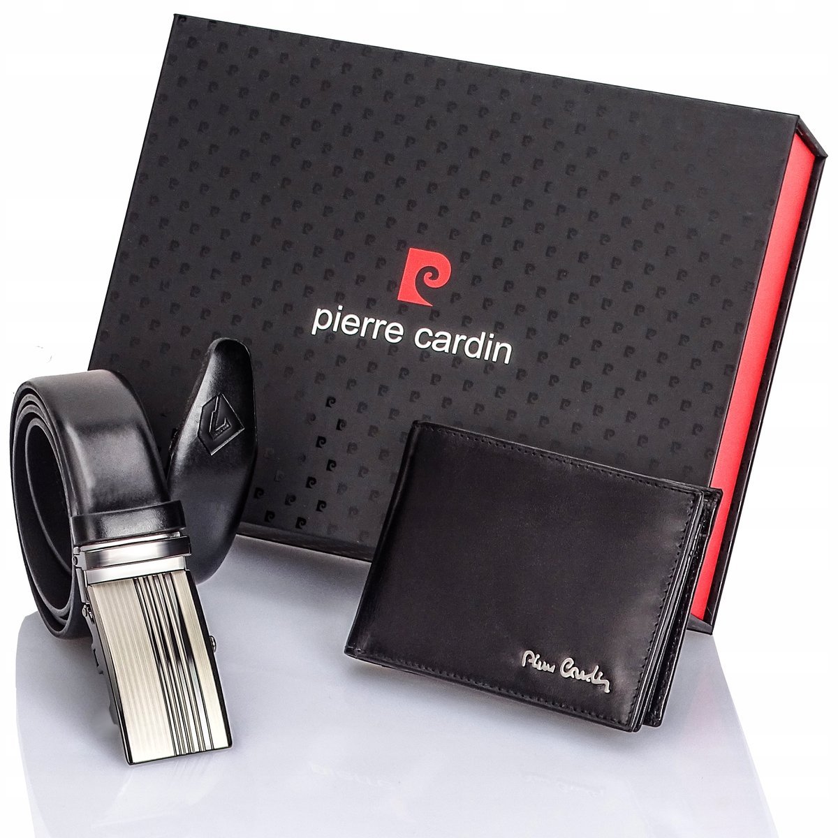 2W1 Pasek Skóra AUTOMAT+Portfel Pierre Cardin RFID