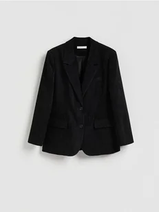 Reserved - Jednorzędowa marynarka - czarny - Marynarki i żakiety damskie - miniaturka - grafika 1