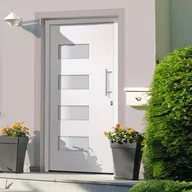 Inne akcesoria dekarskie - shumee Drzwi zewnętrzne aluminium i PVC białe 100x210 cm - miniaturka - grafika 1