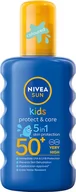 Balsamy i kremy do opalania - Nivea - SUN - KIDS - Protect & Moisture 5in1 - Balsam do opalania w spray''u dla dzieci - Wodoodporny - SPF 50+ - 200 ml - miniaturka - grafika 1