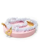 Naszyjniki - Niebieski agat / chalcedon i serce naszyjnik choker kolia - miniaturka - grafika 1